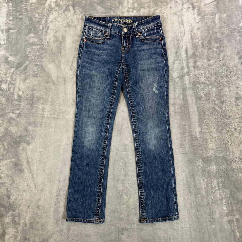 American Eagleโ Hipster Jeans Womens Size 00 Blue Medium Wash